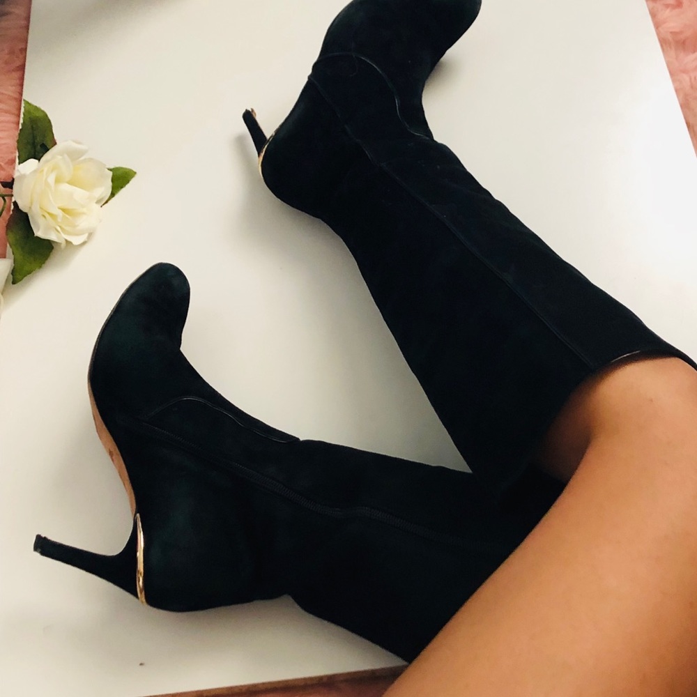 Coach Below the Knee Suede Heel Boots - Picture 6 of 6